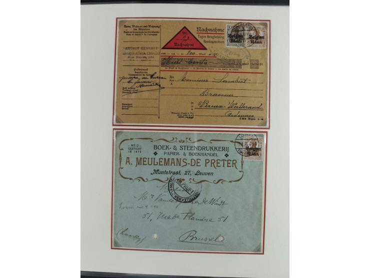 1914/18, DP Belgien bis Rumänien, Sammlung mit ca. 50 Briefen und Karten, dabei R-Briefe, interessante Frankaturen und Besond