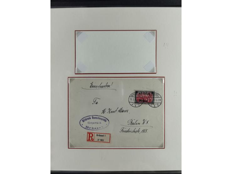 1914/18, DP Belgien bis Rumänien, Sammlung mit ca. 50 Briefen und Karten, dabei R-Briefe, interessante Frankaturen und Besond