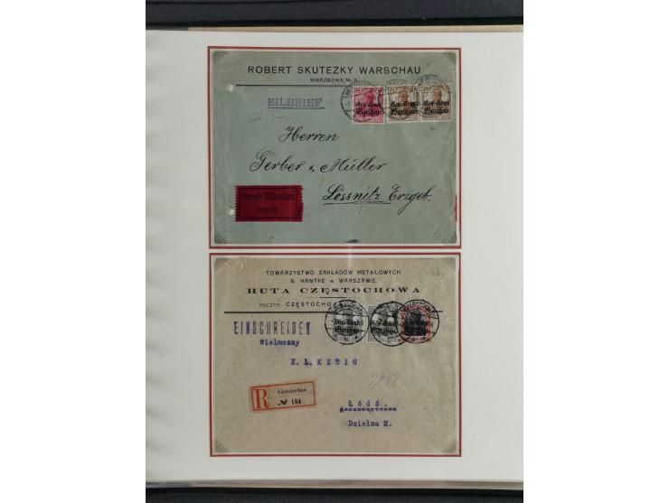 1914/18, DP Belgien bis Rumänien, Sammlung mit ca. 50 Briefen und Karten, dabei R-Briefe, interessante Frankaturen und Besond