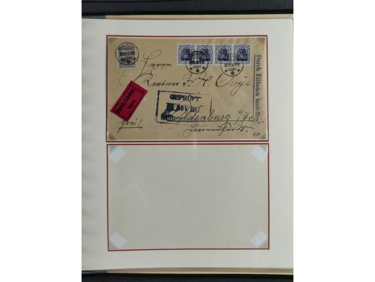 1914/18, DP Belgien bis Rumänien, Sammlung mit ca. 50 Briefen und Karten, dabei R-Briefe, interessante Frankaturen und Besond