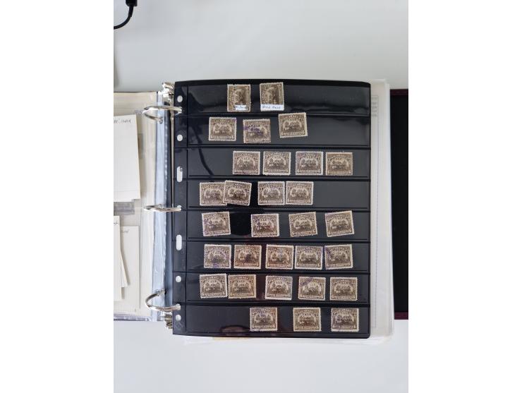 1890/1919, extensive mint never hinged/unused and used collection, incl. Officials and Telegraphs, many interesting items and