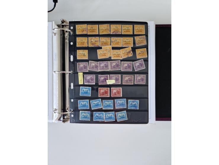 1890/1919, extensive mint never hinged/unused and used collection, incl. Officials and Telegraphs, many interesting items and