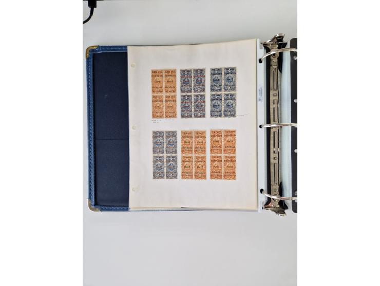 1890/1919, extensive mint never hinged/unused and used collection, incl. Officials and Telegraphs, many interesting items and