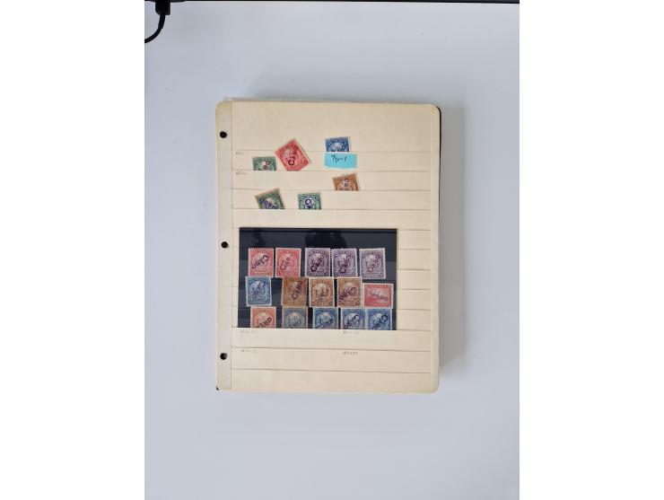 1890/1919, extensive mint never hinged/unused and used collection, incl. Officials and Telegraphs, many interesting items and