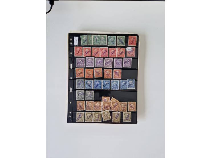 1890/1919, extensive mint never hinged/unused and used collection, incl. Officials and Telegraphs, many interesting items and