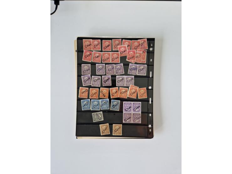 1890/1919, extensive mint never hinged/unused and used collection, incl. Officials and Telegraphs, many interesting items and