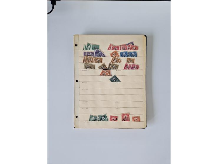 1890/1919, extensive mint never hinged/unused and used collection, incl. Officials and Telegraphs, many interesting items and