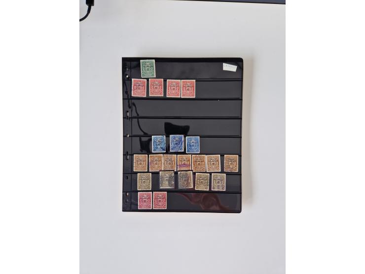 1890/1919, extensive mint never hinged/unused and used collection, incl. Officials and Telegraphs, many interesting items and