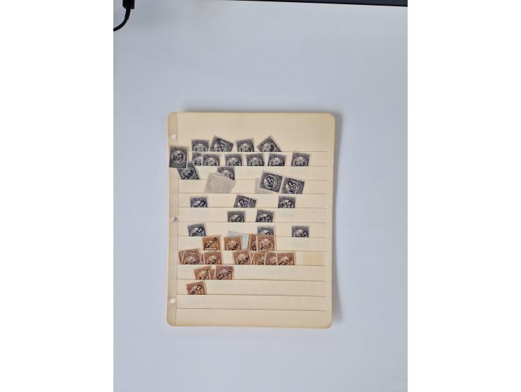 1890/1919, extensive mint never hinged/unused and used collection, incl. Officials and Telegraphs, many interesting items and