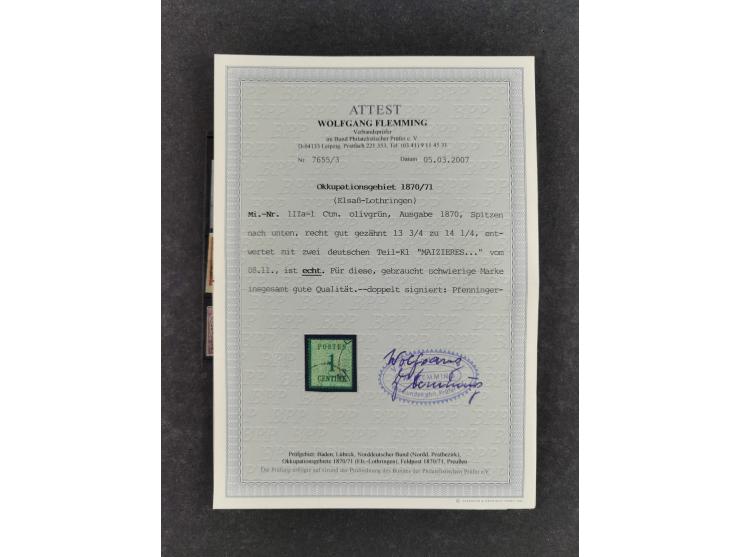 1850/68, kleine gestempelte Partie Nr. 1, teils in Einheiten oder auf Briefstücken, dabei Baden 1b im Paar, Preußen 1 im Rand