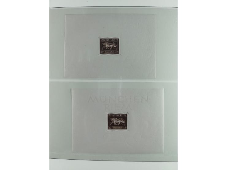 1930/37, ungebrauchte und postfrische Sammlung der Block-Ausgaben, bis auf Block 2 komplett, dabei Bl. 1 (im Rand mit Falzspu