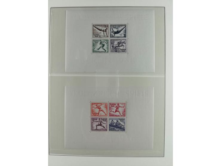 1930/37, ungebrauchte und postfrische Sammlung der Block-Ausgaben, bis auf Block 2 komplett, dabei Bl. 1 (im Rand mit Falzspu