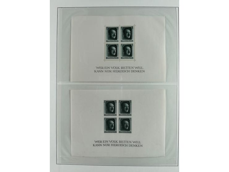 1930/37, ungebrauchte und postfrische Sammlung der Block-Ausgaben, bis auf Block 2 komplett, dabei Bl. 1 (im Rand mit Falzspu