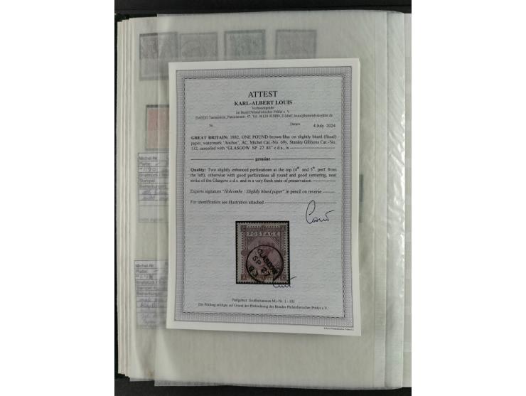 1840/1970, valuable, mostly used selection with emphasis on classic issues, starting with Penny Black, furthermore Mi.-Nr. 2 