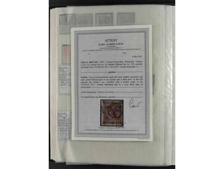 1840/1970, valuable, mostly used selection with emphasis on classic issues, starting with Penny Black, furthermore Mi.-Nr. 2 