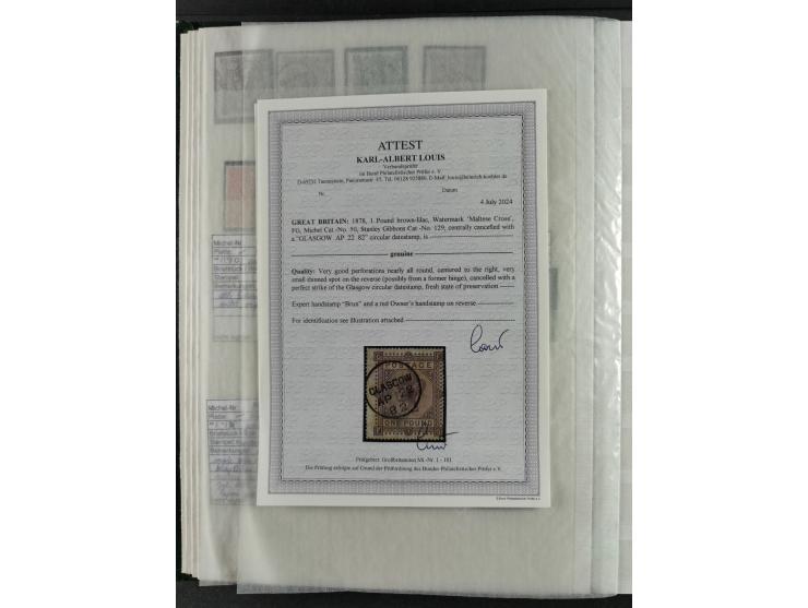 1840/1970, valuable, mostly used selection with emphasis on classic issues, starting with Penny Black, furthermore Mi.-Nr. 2 