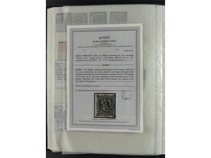 1840/1970, valuable, mostly used selection with emphasis on classic issues, starting with Penny Black, furthermore Mi.-Nr. 2 