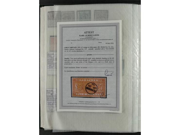 1840/1970, valuable, mostly used selection with emphasis on classic issues, starting with Penny Black, furthermore Mi.-Nr. 2 