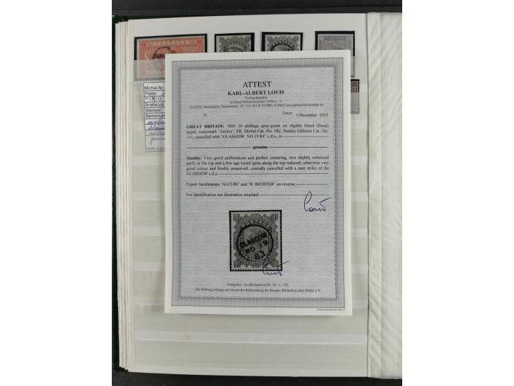 1840/1970, valuable, mostly used selection with emphasis on classic issues, starting with Penny Black, furthermore Mi.-Nr. 2 