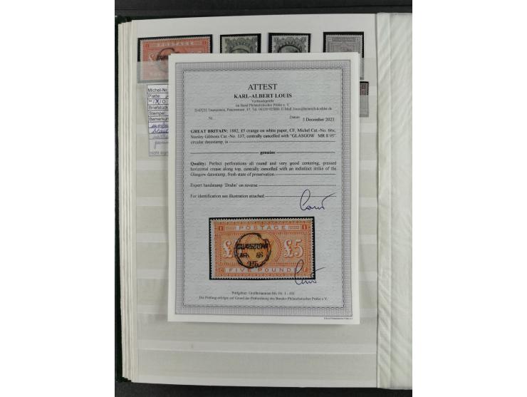 1840/1970, valuable, mostly used selection with emphasis on classic issues, starting with Penny Black, furthermore Mi.-Nr. 2 