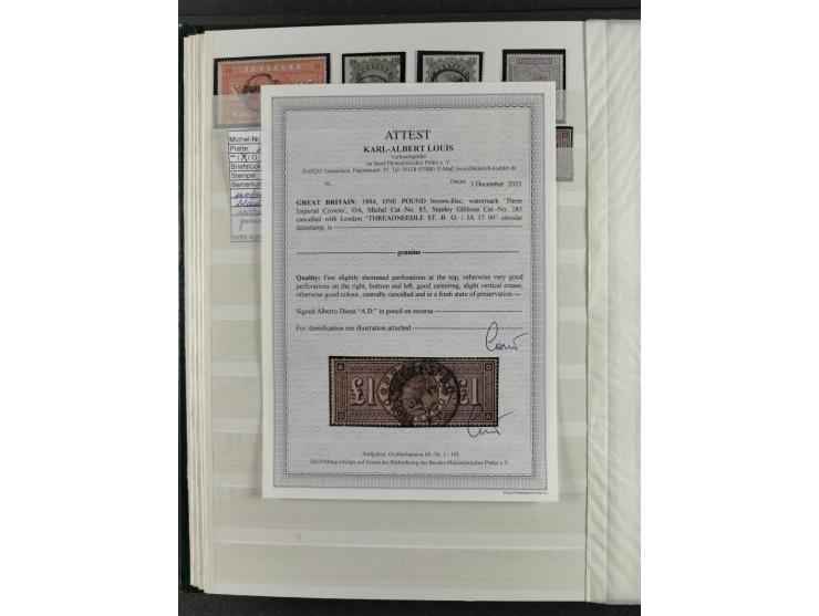 1840/1970, valuable, mostly used selection with emphasis on classic issues, starting with Penny Black, furthermore Mi.-Nr. 2 