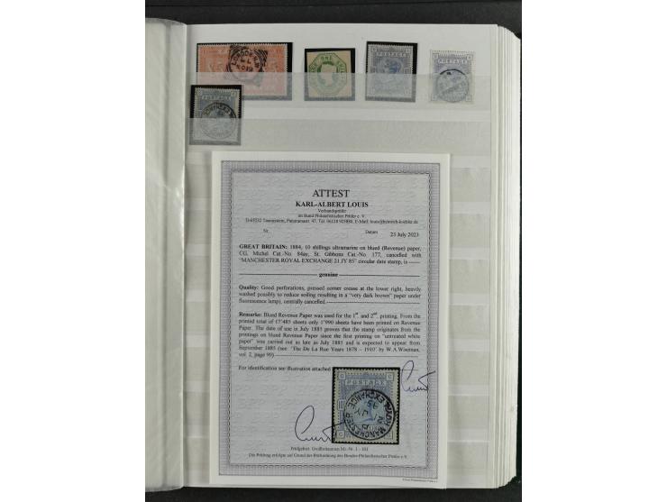 1840/1970, valuable, mostly used selection with emphasis on classic issues, starting with Penny Black, furthermore Mi.-Nr. 2 