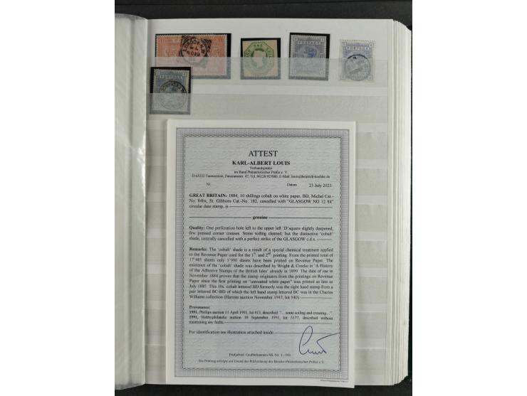 1840/1970, valuable, mostly used selection with emphasis on classic issues, starting with Penny Black, furthermore Mi.-Nr. 2 