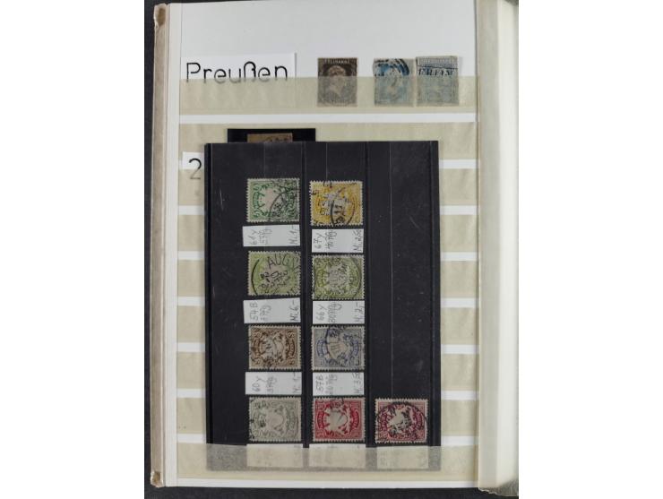 Baden bis Preußen, interessante gestempelte Partie, dabei Bayern bessere Luitpold Werte sowie Sachsen Mi.-Nr. 1a gestempelt m