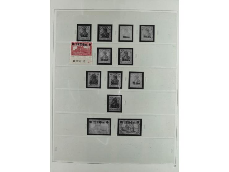 1914/18, postfrische und ungebrauchte Sammlung, dabei viele Farben und Aufdruckvariante wie z.B. Belgien Mi.-Nr. 16bII, 24IB,