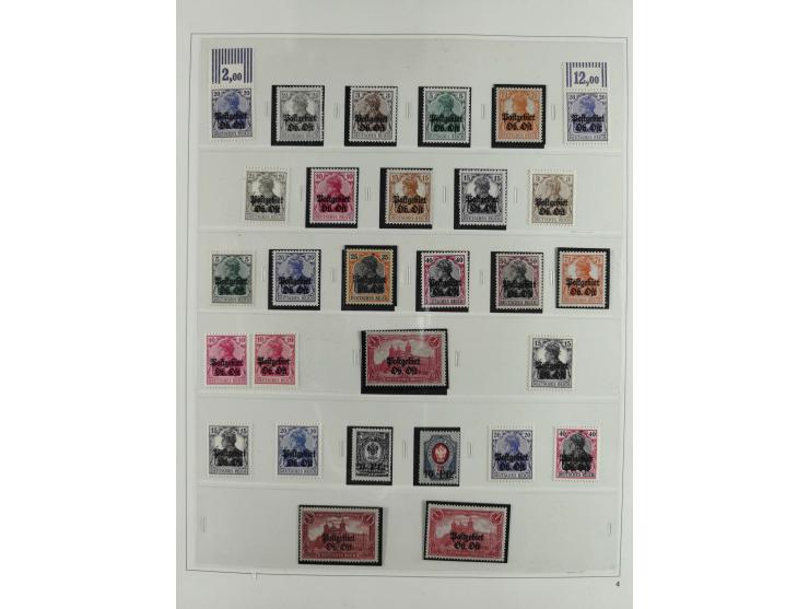 1914/18, postfrische und ungebrauchte Sammlung, dabei viele Farben und Aufdruckvariante wie z.B. Belgien Mi.-Nr. 16bII, 24IB,