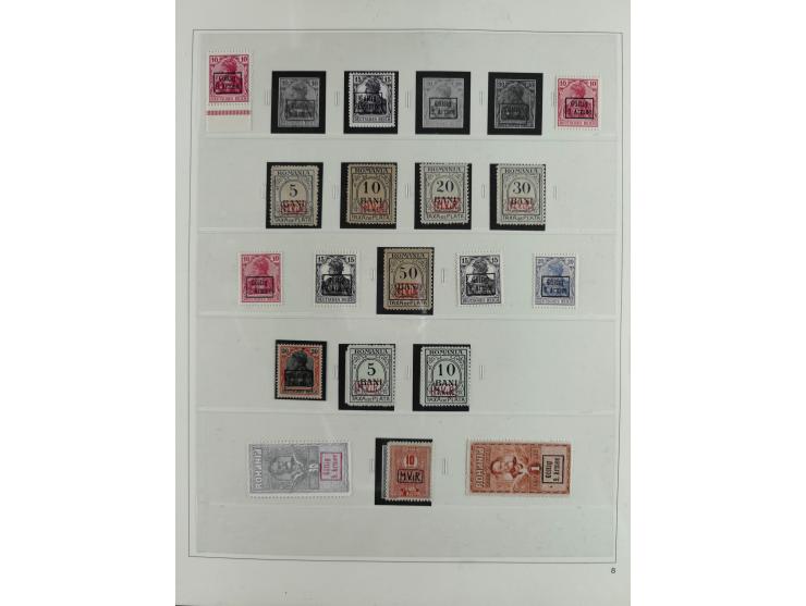 1914/18, postfrische und ungebrauchte Sammlung, dabei viele Farben und Aufdruckvariante wie z.B. Belgien Mi.-Nr. 16bII, 24IB,