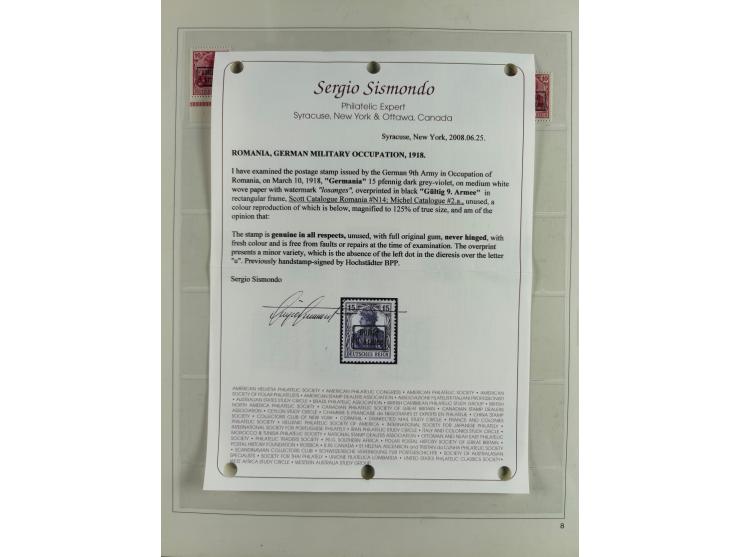 1914/18, postfrische und ungebrauchte Sammlung, dabei viele Farben und Aufdruckvariante wie z.B. Belgien Mi.-Nr. 16bII, 24IB,