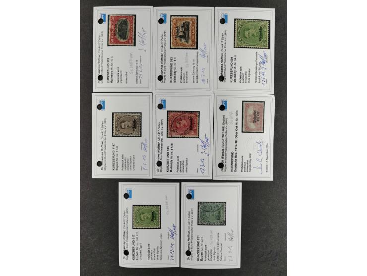 1914/18, postfrische und ungebrauchte Sammlung, dabei viele Farben und Aufdruckvariante wie z.B. Belgien Mi.-Nr. 16bII, 24IB,