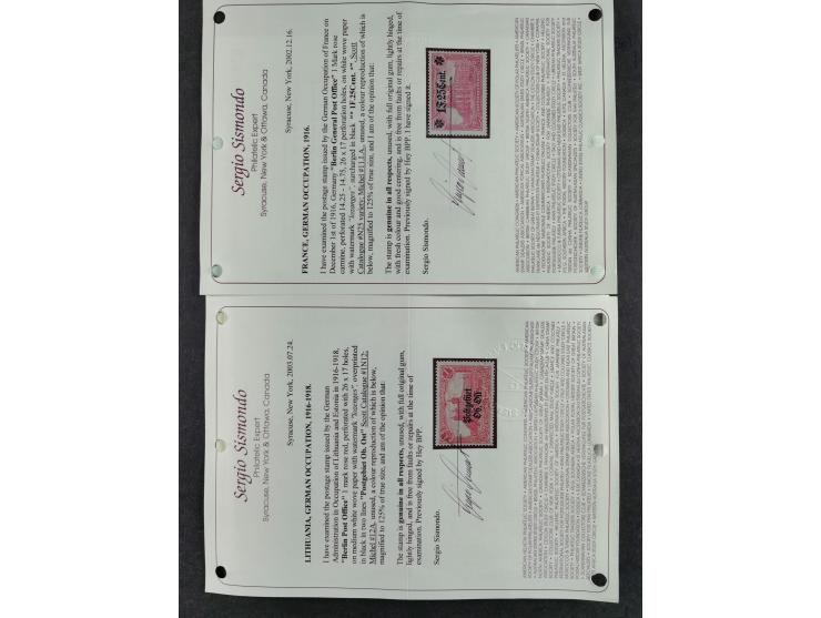 1914/18, postfrische und ungebrauchte Sammlung, dabei viele Farben und Aufdruckvariante wie z.B. Belgien Mi.-Nr. 16bII, 24IB,