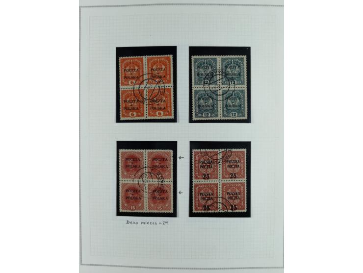 1919, The Krakau Overprints, superb unused and used collection, incl. Postage Dues, highly specialized with plates flaws, var