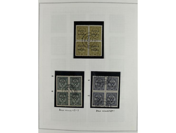 1919, The Krakau Overprints, superb unused and used collection, incl. Postage Dues, highly specialized with plates flaws, var