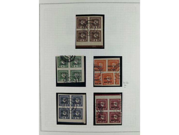 1919, The Krakau Overprints, superb unused and used collection, incl. Postage Dues, highly specialized with plates flaws, var