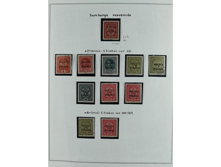 1919, The Krakau Overprints, superb unused and used collection, incl. Postage Dues, highly specialized with plates flaws, var