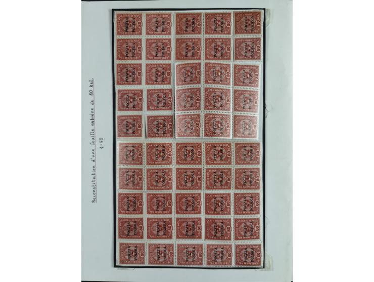 1919, The Krakau Overprints, superb unused and used collection, incl. Postage Dues, highly specialized with plates flaws, var