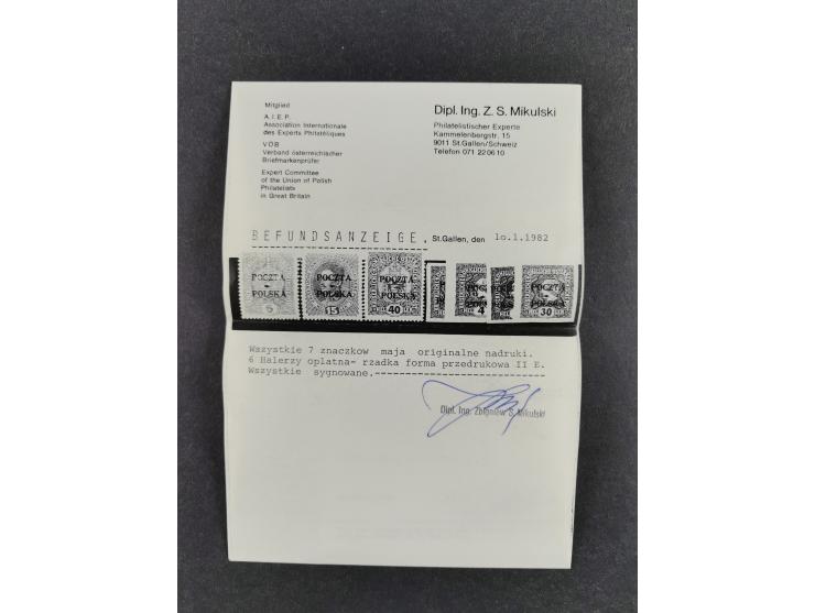 1919, The Krakau Overprints, superb unused and used collection, incl. Postage Dues, highly specialized with plates flaws, var