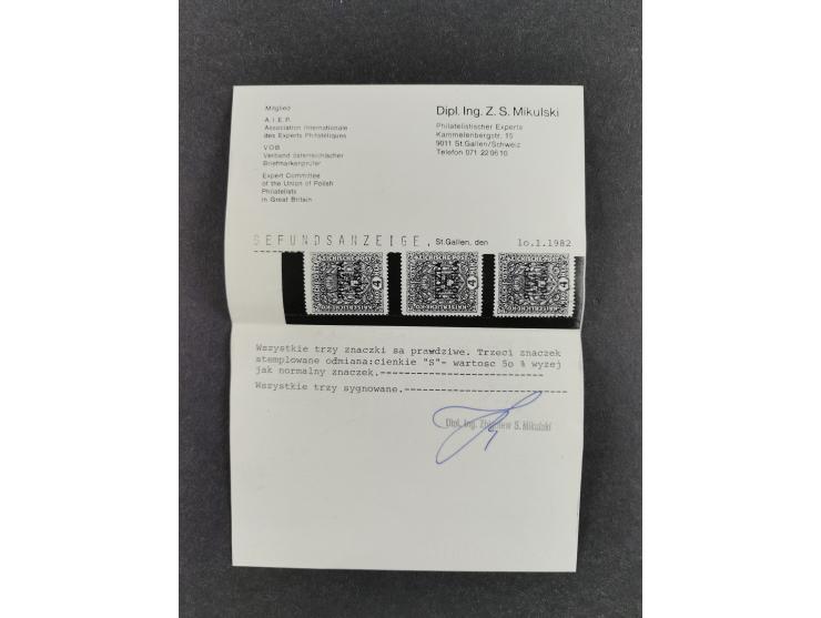 1919, The Krakau Overprints, superb unused and used collection, incl. Postage Dues, highly specialized with plates flaws, var