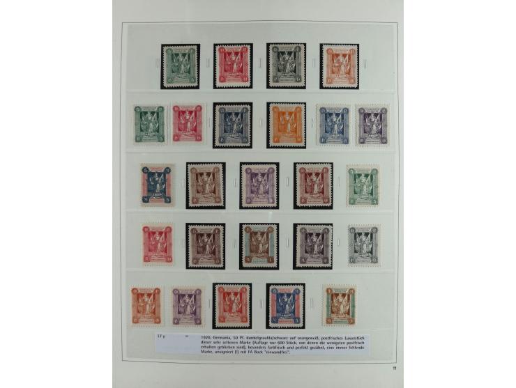 1872, ⅓ Groschen dunkelgrün, farbfrisch, sehr gut geprägt und gut gezähnt, ungebraucht mit Originalgummierung mit Braunpunkt,