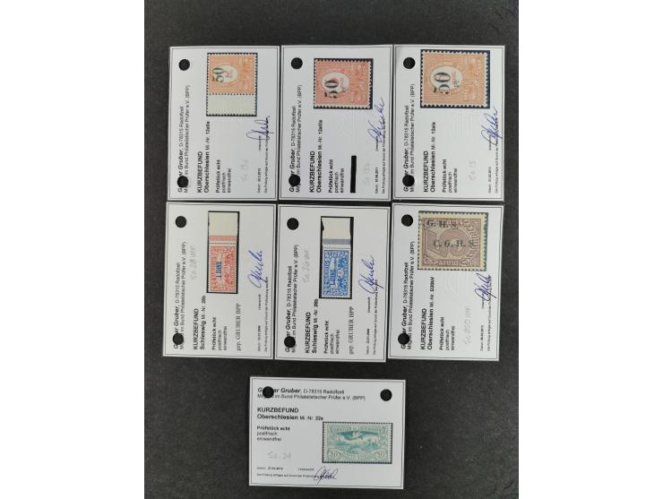 1872, ⅓ Groschen dunkelgrün, farbfrisch, sehr gut geprägt und gut gezähnt, ungebraucht mit Originalgummierung mit Braunpunkt,