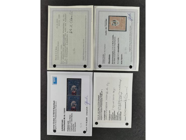 1872, ⅓ Groschen dunkelgrün, farbfrisch, sehr gut geprägt und gut gezähnt, ungebraucht mit Originalgummierung mit Braunpunkt,