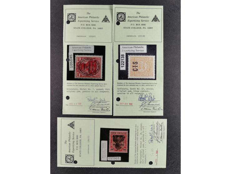 1872, ⅓ Groschen dunkelgrün, farbfrisch, sehr gut geprägt und gut gezähnt, ungebraucht mit Originalgummierung mit Braunpunkt,