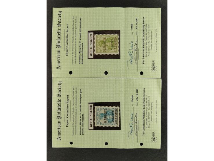 1872, ⅓ Groschen dunkelgrün, farbfrisch, sehr gut geprägt und gut gezähnt, ungebraucht mit Originalgummierung mit Braunpunkt,