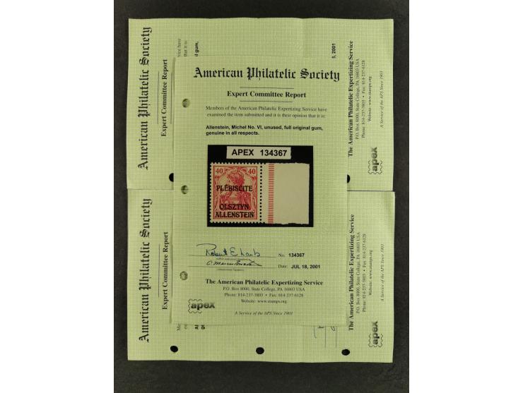 1872, ⅓ Groschen dunkelgrün, farbfrisch, sehr gut geprägt und gut gezähnt, ungebraucht mit Originalgummierung mit Braunpunkt,