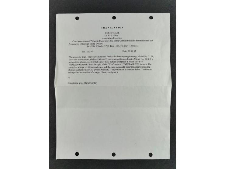 1872, ⅓ Groschen dunkelgrün, farbfrisch, sehr gut geprägt und gut gezähnt, ungebraucht mit Originalgummierung mit Braunpunkt,