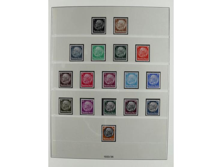 1933/45, vorwiegend postfrische und über weite Strecken komplette Sammlung mit u.a. Stände einheitlich mit Oberrand, Block 3 