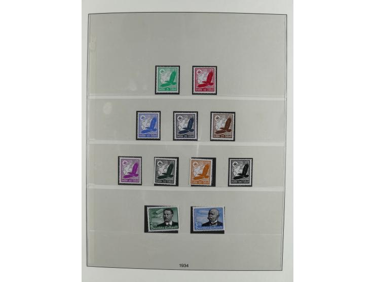 1933/45, vorwiegend postfrische und über weite Strecken komplette Sammlung mit u.a. Stände einheitlich mit Oberrand, Block 3 